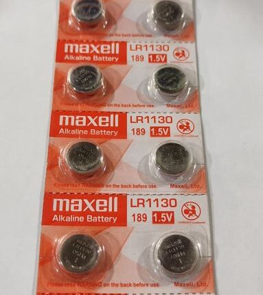 Maxell LR1130 Battery Alkaline Button Cell 1.5V - Pack of 10 Cells
