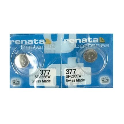 Renata SR626SW Watch Battery 377 Battery 1.55v Silver Oxide - Pack of 2