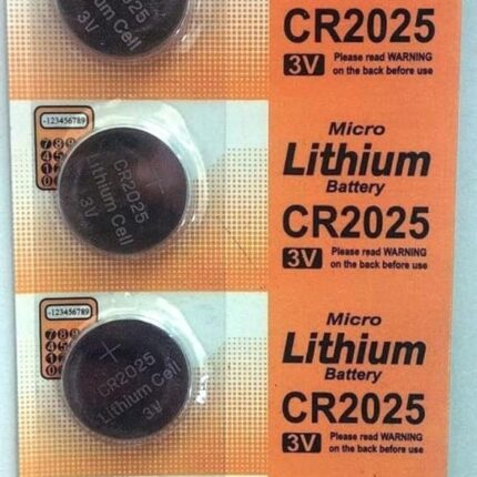 Lithium CR2025 Battery 3V Coin Cell - Pack of 5 Batteries