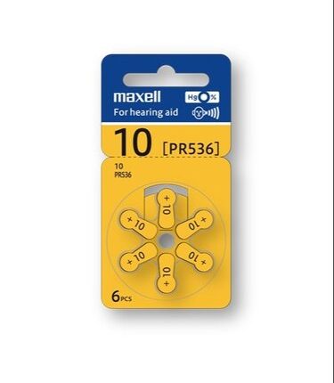 Maxell p10 Battery for Hearing Aid - Pack with 12 Batteries