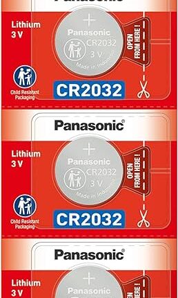 Panasonic CR2032 3v Battery Lithium Coin Cell - Pack of 5