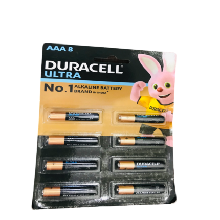 Duracell Ultra AAA Alkaline Battery 1.5V - Pack of 8
