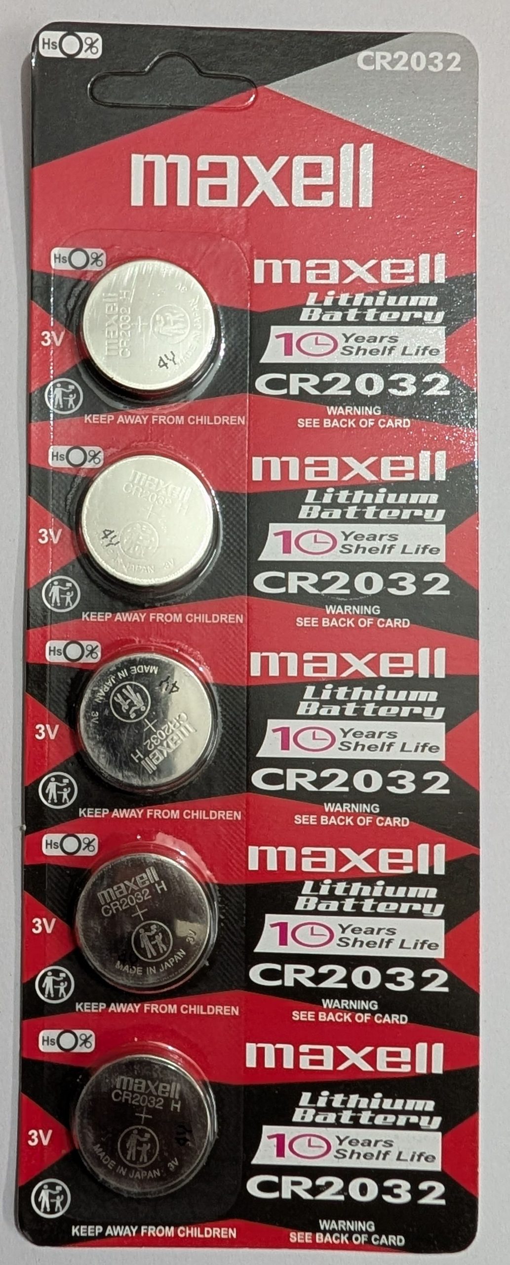 maxell cr2032 H Battery -5pc maxell cr2032 h battery