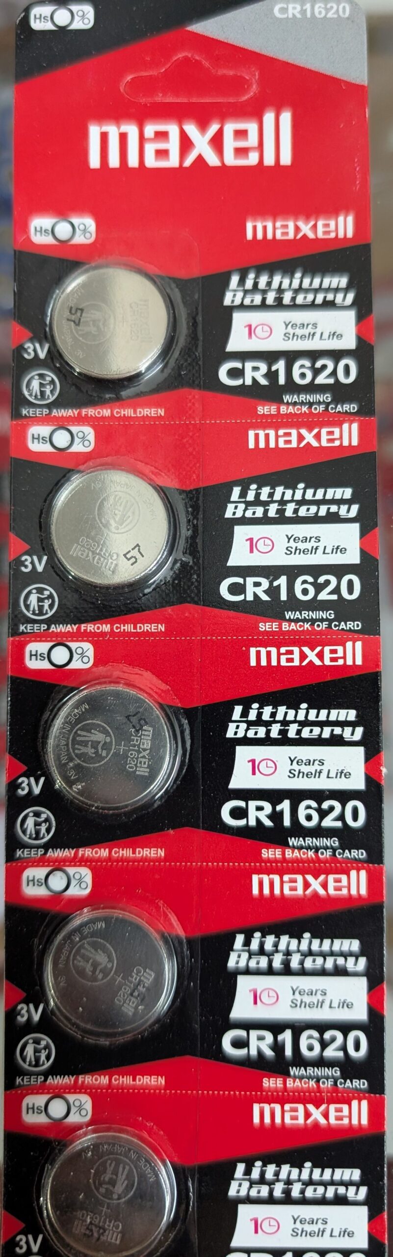 MAXELL 1620 Maxell CR1620 -5pc