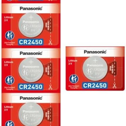 Panasonic CR2450 Battery 3V Lithium Coin Cell Price - Pack of 5 Batteries