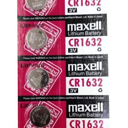 Maxell CR1632 Battery 3V Lithium Coin Cell - Pack of 5 Batteries