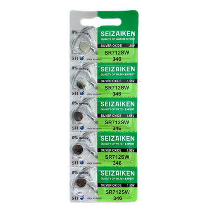 SR712SW Watch Battery (346) Seizaiken 1.55V Silver Oxide - Pack of 5