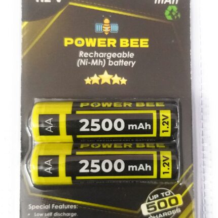 PowerBee 1.2v Rechargeable Battery AA 2500mAh Ni-mh - Pack of 2 Cell