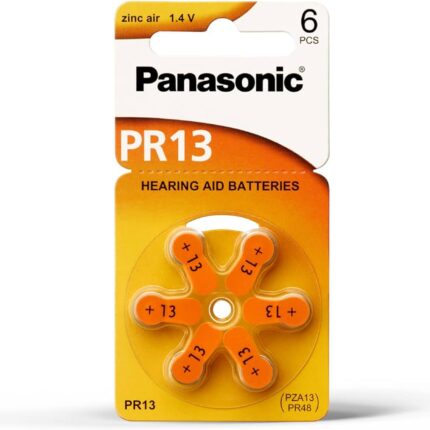 Panasonic p13 Hearing Aid Battery - Pack of 6 Batteries